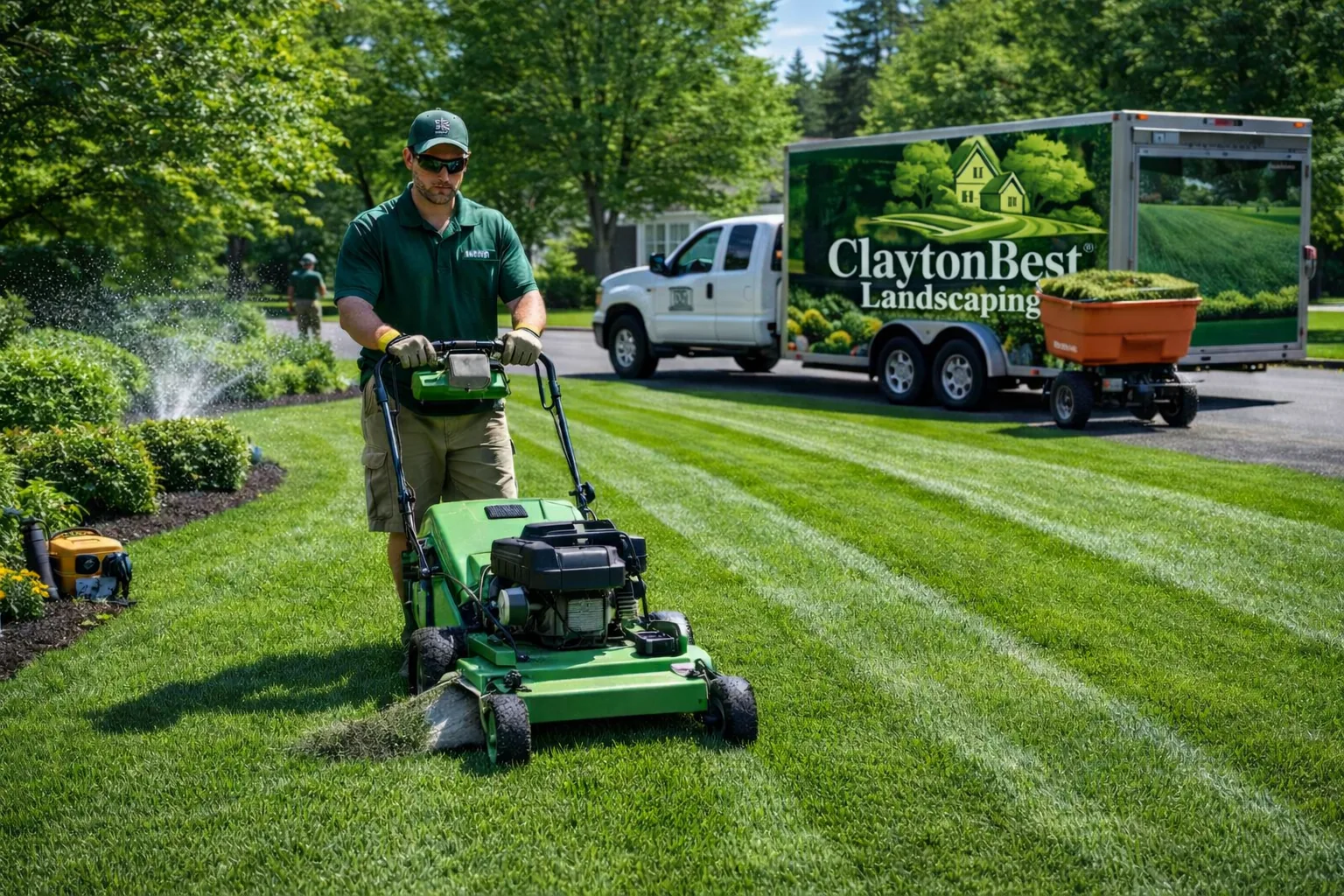 Lawn maintenance and edging work in Clayton NC