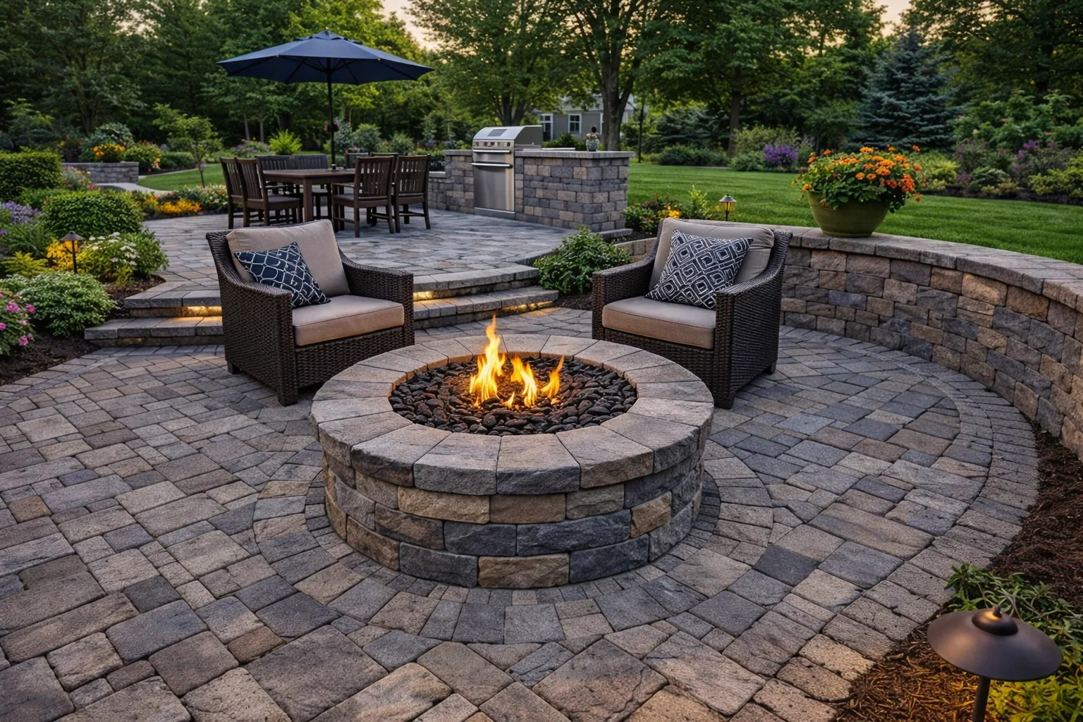 Patio and hardscape project in Clayton North Carolina